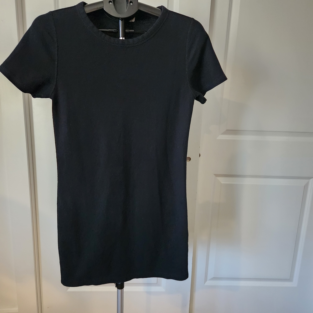 Rag & Bone Black Short Sleeve Crewneck Dress